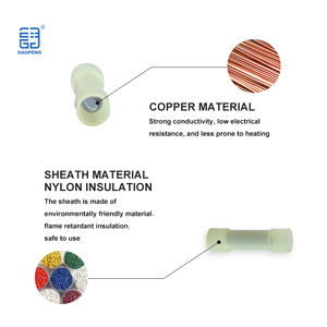 Gaopeng Connecteurs <span class=keywords><strong>de</strong></span> fils en nylon étamé 16-14 AWG Connecteur électrique à sertir entièrement isolé Bornes <span class=keywords><strong>de</strong></span> fils d'épissure Bleu - Product Image 5