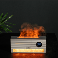 Diffuseur d'arômes à flamme 3D colorée, humidificateur d'air ultrasonique, décoration de maison de luxe, cadeau, effet de flamme de cheminée