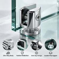 Support de fixation moderne en alliage de zinc pour verre, vis de fixation pour salle de bain, cuisine, vitrine, quincaillerie de meubles
