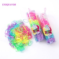 Promotion : Nouveaux Élastiques à Cheveux Arc-en-ciel Minimalistes et Modernes pour Enfants – Sans Plis, Sans Dommages, Forte Élasticité, en Caoutchouc Jetable