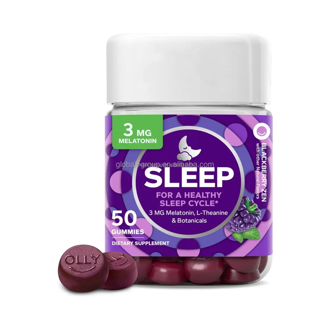 Suplemen vitamin tidur sehat, siklus tidur untuk suplemen Melatonin l-theanine & Botani gusi tidur