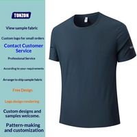 T-shirts unis personnalisables en gros avec logo imprimé, unisexe, en spandex, col rond, décontractés, à manches courtes, vente en gros
