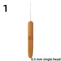 Aiguilles à crochet professionnelles avec manche en bambou pour accessoires de dreadlocks et extensions de dreadlocks au crochet