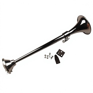 Klaxon de voiture 640 mm chromé 12V 24V, klaxon électrique universel pour camion et véhicule - Product Image 3