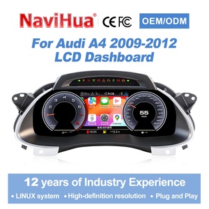 Navihua <b>Car</b> <b>Digital</b> Instrument Cluster LCD Dashboard <b>for</b> Audi A4 2009-2012 <b>Speedometer</b> Linux System Carplay - Product Image 1