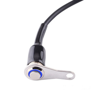 Motorola Motorcycle Switch Stainless Steel Waterproof Metal Button With Blue Led Light For Headlight Turn Signal <b>Spotlights</b> - Product Image 1