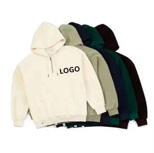 dropshipping High Quality Custom Logo Hoodie Winter Heavy Weight <b>Zip</b> Neck Man Sweatshirts Pullover <b>Zip</b> Fleece Men's Hoodies - Product Image 1