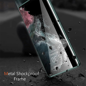 Coque de téléphone transparente de haute <span class=keywords><strong>qualité</strong></span> anti-chute pour Samsung S25 S22 S24 <span class=keywords><strong>S21</strong></span> S26 Ultra S23 Plus, cadre métallique, protection intégrale à 360° - Product Image 4