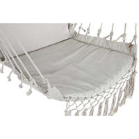 Fauteuil suspendu en coton blanc, hauteur 130 cm, largeur 90 cm, profondeur 50 cm
