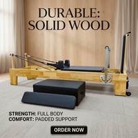 Reformer Pilates en chêne de haute qualité et durable, machine de fitness professionnelle, équipement de studio de Pilates réglable pour salle de sport