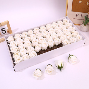 Rosas de Espuma de 7 CM al por Mayor de Fábrica, Hechas <span class=keywords><strong>a</strong></span> Mano, 50 Unidades/Caja, <span class=keywords><strong>Flores</strong></span> Artificiales de 3 Capas, Rosas Decorativas Económicas para el Hogar y Bodas - Product Image 5