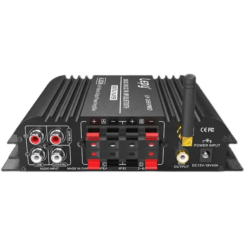 4 ערוץ משולב Amp מיני Hi-Fi סטריאו אודיו Class D כחול שן 5.0 מקלט מגבר לבית חיצוני פסיבי רמקולים