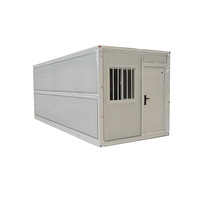 Maison préfabriquée pliable en gros, bureau conteneur plat de 20 pieds, isolé en acier, personnalisé OEM ODM, installation rapide