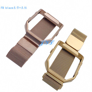 For Xiaomi Smart <b>Watch</b> Band Mesh Stainless Steel <b>Case</b> Rose Gold Pink Gold Silver Black Bezel Frame 17-4 316L Metal - Product Image 2