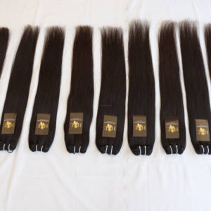 Grossiste cuticules alignées cheveux vierges Remy cheveux humains vison cheveux brésiliens lisses 3 paquets avec HD Lace Frontal Closure - Product Image 3