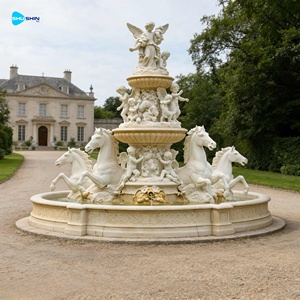 Fuente de Cabeza de Caballo de Mármol, Elemento Decorativo de Agua para Exteriores, Ideal para Entradas, Caminos de Entrada y Propiedades de Lujo - Product Image 6