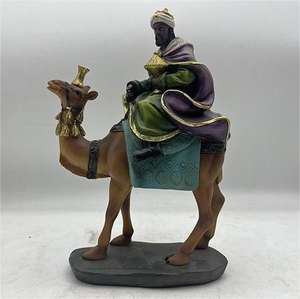 Venta al por mayor de resina artesanías cristianas estatuilla de caballo estatuas de Santo decoración de escritorio religioso recuerdos católicos regalos cristianos <span class=keywords><strong>artículos</strong></span> - Product Image 2