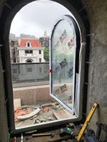 Ventanas de Arco de Aluminio de Alta Calidad para el Hogar, Diseño de Ventana de Aluminio con Forma Especial