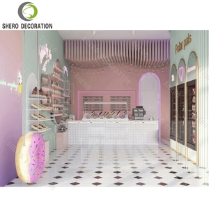 Fancy bạc hà Kem bong bóng trà nước trái cây cửa hàng bỏng ngô & Kem thức ăn nhanh ngọt ngào thiết kế nội thất cửa hàng sữa chua hiển thị đồ nội thất - Product Image 3