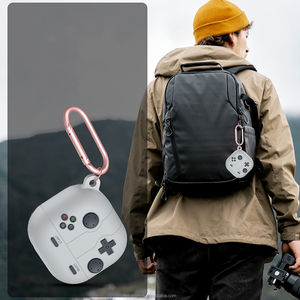 Funda de silicona con diseño de reproductor de juegos retro apta para Galaxy <span class=keywords><strong>buds</strong></span> Live <span class=keywords><strong>buds</strong></span> <span class=keywords><strong>2</strong></span> Pro/<span class=keywords><strong>buds</strong></span> FE con llavero - Product Image 5