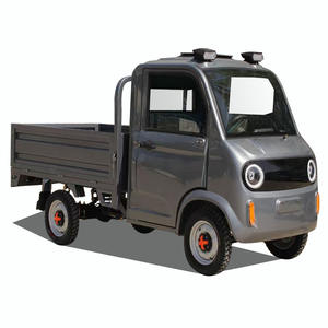 Mini Electric 4-Wheel Pickup Truck EV Cargo Vehicle Light Duty RWD with Metal <b>Roof</b> <b>Rack</b> Leather Seats and Rear Camera - Product Image 1