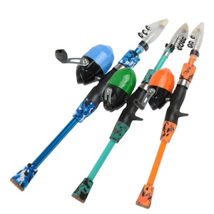 Set Canna da Pesca per Bambini, Mini Canna Corta per Principianti dai 4 Anni in Su, Canna da Pesca Portatile per Gamberetti di Mare - Product Image 1