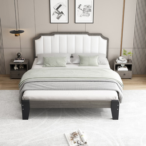 Upholstered <b>Bed</b> Frame 1.8m <b>Double</b> Nordic Style Bedroom Furniture for Adults and Elderly - Product Image 1