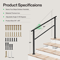 Vente chaude, main courante d'escalier en métal robuste, balustres en alliage d'aluminium doré, acier inoxydable poli miroir, bricolage, résistant à la rouille, balcon