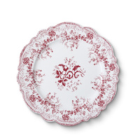 Assiettes de présentation en céramique rose unie, style romantique français, écologiques, 100 pièces pour la décoration de fêtes et de mariages