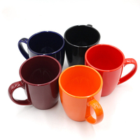 Mugs en céramique de porcelaine fine 350 ml personnalisables à faible MOQ, style européen, ensemble de tasses à café, compatibles lave-vaisselle et micro-ondes, réutilisables avec logo personnalisé