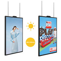 Pantalla LCD Inteligente de 2500 Nits, Legible Bajo la Luz Solar, para Escaparates, Señalización Digital Vertical, Pantalla Comercial para Anuncios