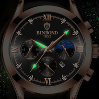 Montre-bracelet de luxe Binbond B3591 3591 pour homme, nouvelle montre sport à quartz tendance, étanche, aiguilles lumineuses, calendrier, Reloj
