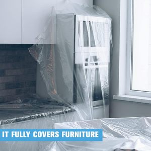 Lona de Plástico Protectora 9x12 Pies, Paquete de 3, Impermeable y Resistente para Pintura - Product Image 3