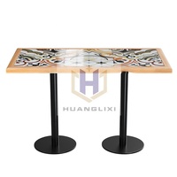 Meubles commerciaux au design moderne table en bois fer ensemble de chaises pour cafés restaurants hôtels pour la cuisine salle à manger