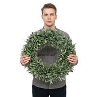 Guirlande Artificielle de Haute Qualité 61cm (24 Pouces) Feuillage d'Olivier à Suspendre Murale Écologique Noël pour Fête Extérieur Maison