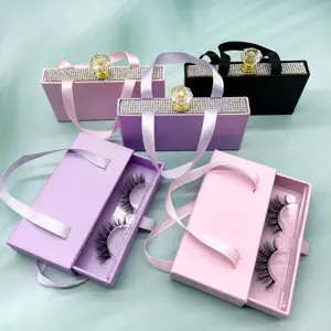 Stamping Drawer Eyelash Packaging Box Wholesale Custom Logo Lashes Box Private Label Eye Lash Packaging Box