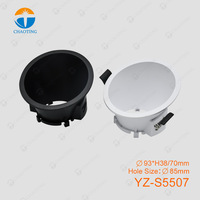 Carcasa de Plástico ABS para Lámpara de Techo Empotrada, Venta al por Mayor de Fábrica, para Lámparas LED GU10, GU5.3, MR16, Cuadrada, Redonda, PVC
