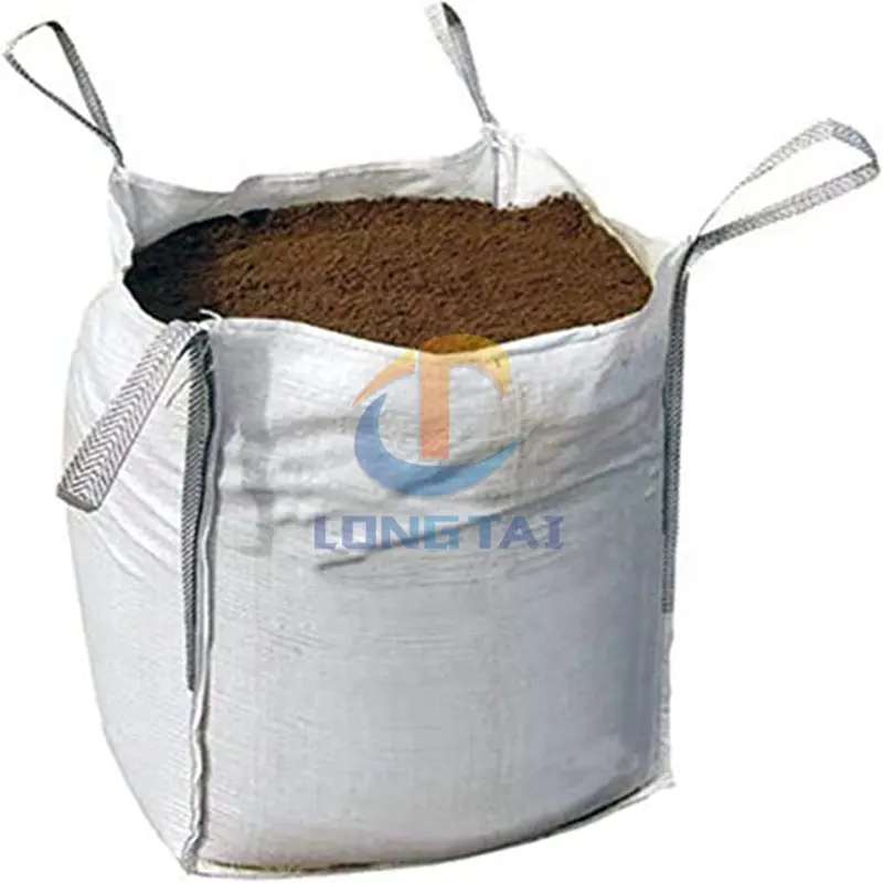 Chinese Manufacturer Big bag filler Flat Bottom PP jumbo bag scrap Customized Logo Fabric FIBC Bag Bulk Top Full Open