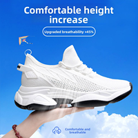 Chaussures unisexes rehaussantes à tige tricotée en TPU respirant, baskets décontractées style papa, usine ODM OEM pour hommes et femmes