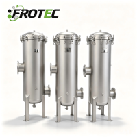 Boîtier de filtre multi-cœurs SUS304 poli miroir avec collier de serrage à dégagement rapide pour système de purification d'eau industrielle