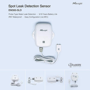 EM300-SLD LoRaWANスポット水漏れセンサー1.5 <span class=keywords><strong>m</strong></span>プローブIP67 10 km 4000 MAh 10年バッテリーサーバールームHVACトレイ - Product Image 2