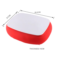 Support d'ordinateur portable personnalisé en forme de pouf, plateau portable rembourré pour lit et canapé, support d'ordinateur portable imprimé sur mesure avec coussin en billes de mousse souple