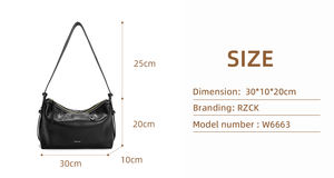 Borse RZCK OEM Stock borsone a tracolla in pelle di grandi dimensioni borse da viaggio universitarie di classe Tote Bag per donna e ragazze Online - Product Image 2