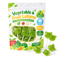 Bonbons durs végétaliens sans sucre SPL OEM aux légumes et fruits 8g – Supplément de fibres alimentaires à base de plantes, superaliment, sucette aux légumes et fruits