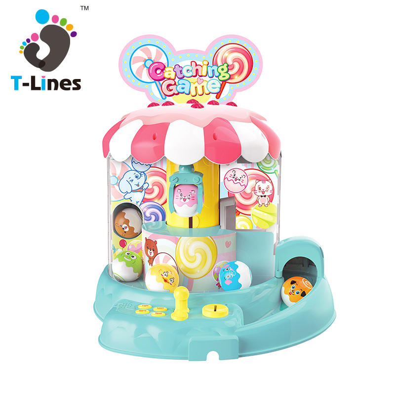 Миниатюрный домик, игрушечный коготь, устройство для сбора леденцов, Электронный развивающий Музыкальный Игровой прибор с монетами для детей