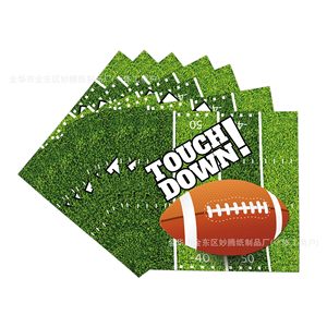 Kit de Vaisselle Jetable pour Fête de Football Touch Down – Gobelets, Assiettes, Serviettes – Fournitures de Fête pour la Célébration du Super Bowl - Product Image 4