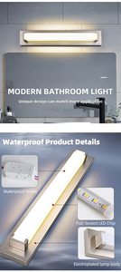 Modern New Design <b>LED</b> Wall Lamp Waterproof IP44 Bathroom Mirror Indoor Stainless Steel Wall <b>Lighting</b> For Hotel Mirror Light - Product Image 6