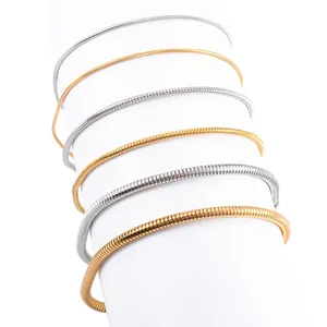 Bracelet chaîne serpent rond en acier inoxydable pour femmes et hommes, bracelet de cheville, jonc, accessoires de fabrication de bijoux pour main et pied - Product Image 2