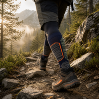 Chaussettes de sport montantes personnalisées en mélange polycoton, avec protection rembourrée pour tibia et cheville, pour ski et randonnée, OEM ODM, logo personnalisé