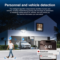 Caméra IP PoE 4MP, caméra de sécurité CCTV extérieure, détection humaine, audio bidirectionnel, IP66, résistante aux intempéries
